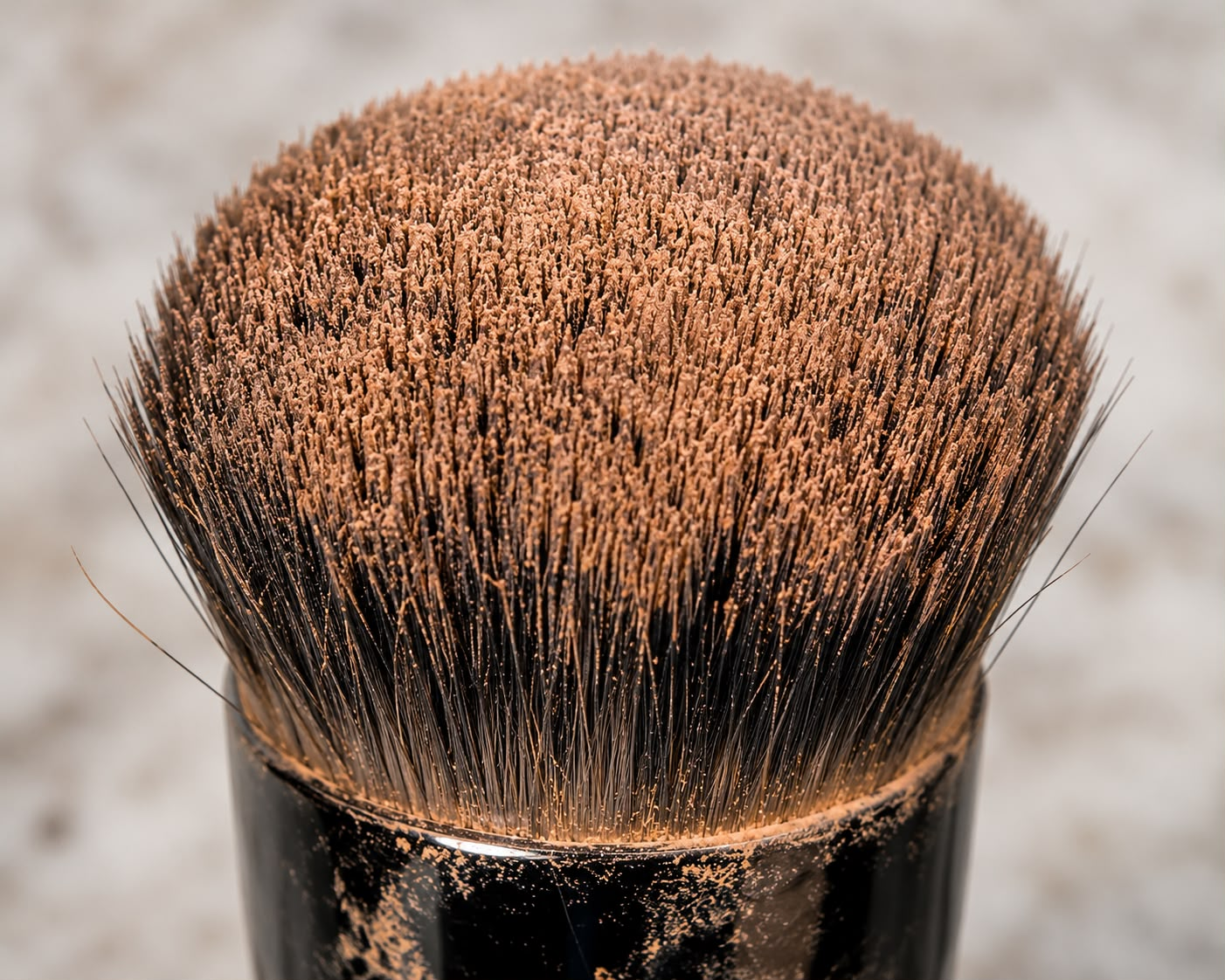 Dirty brush before LumiClean